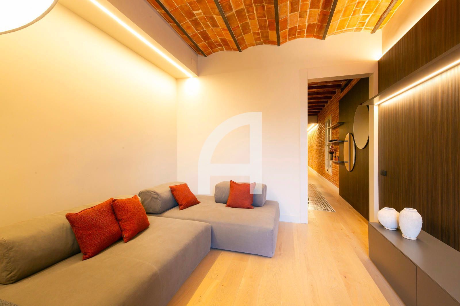 Sala d'estar de Pis en venda en  Barcelona Capital amb Aire condicionat, Calefacció i Terrassa