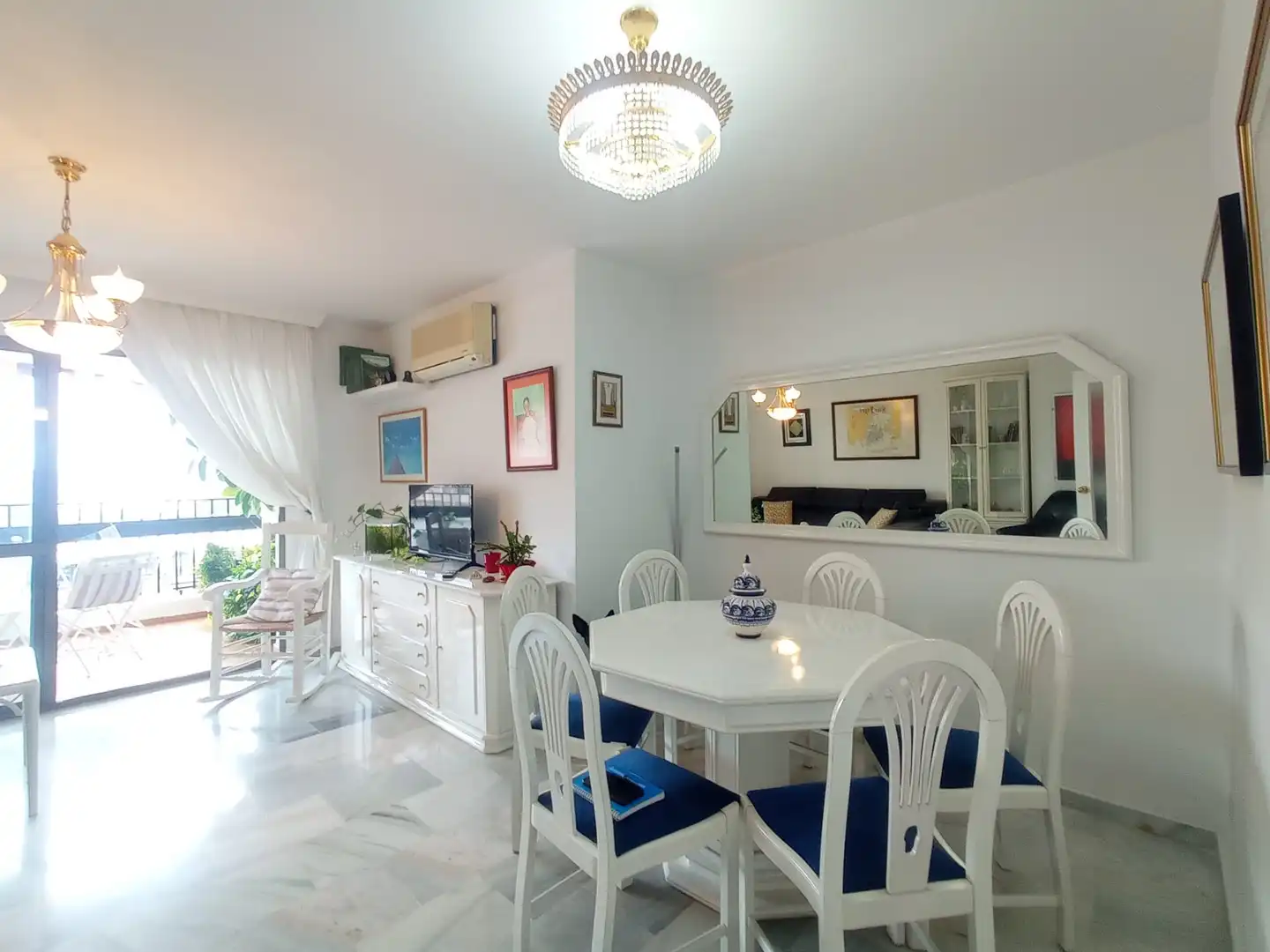 Esszimmer von Wohnung zur Miete in Fuengirola mit Klimaanlage, Terrasse und Möbliert