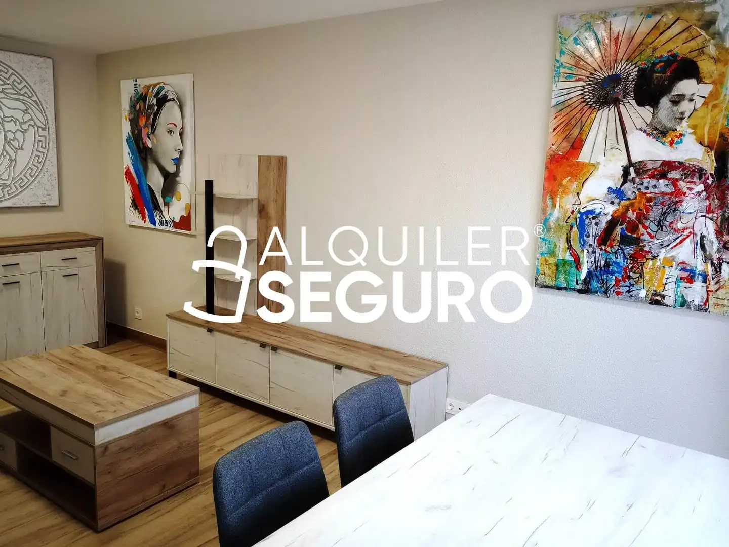 Wohnzimmer von Wohnung zur Miete in Fuensaldaña mit Heizung und Möbliert