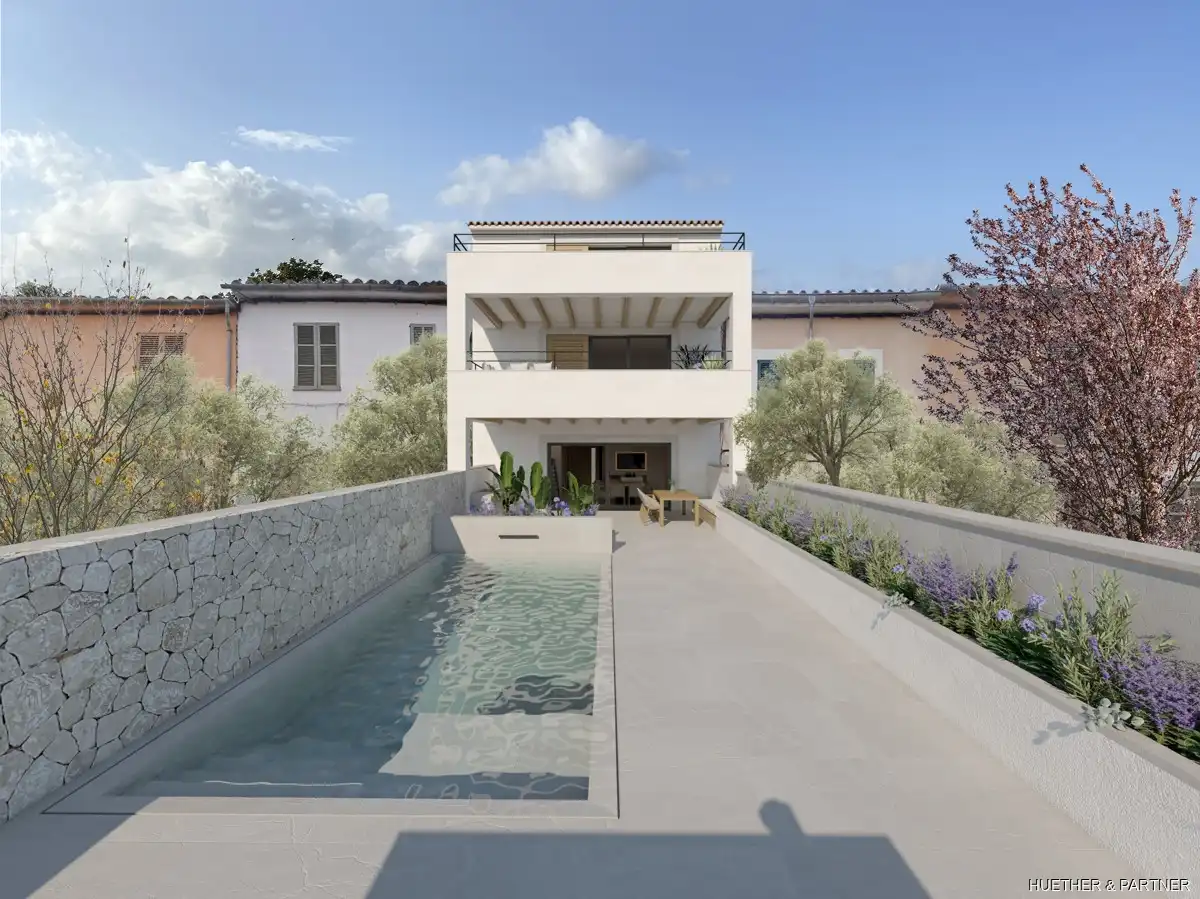 Vista exterior de Casa o xalet en venda en Alaró amb Aire condicionat, Parquet i Terrassa