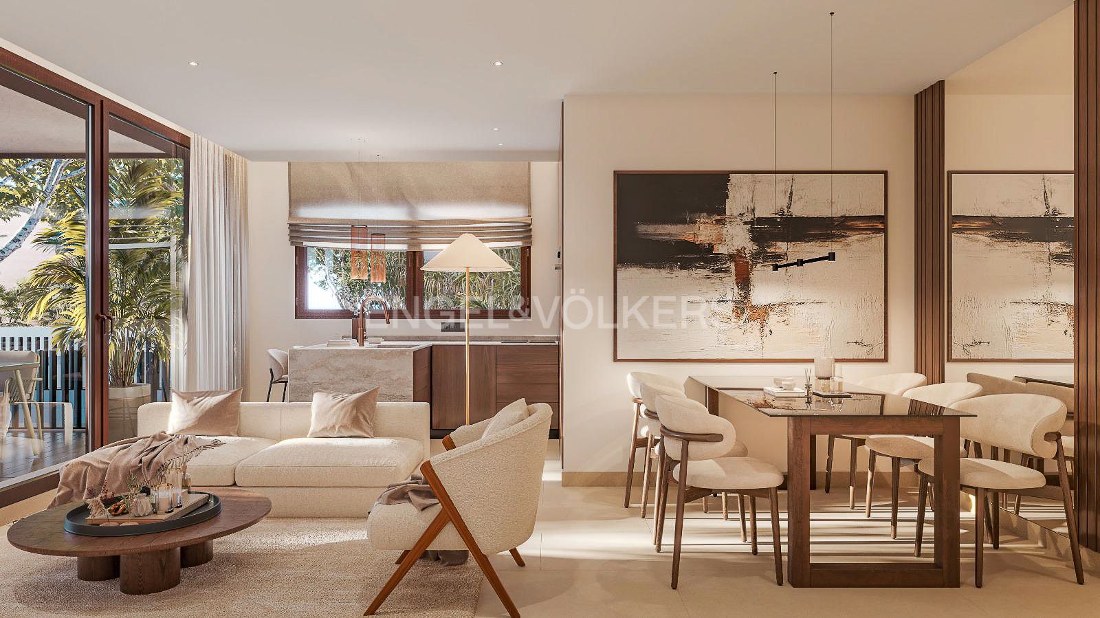 Sala d'estar de Apartament en venda en Castelldefels amb Aire condicionat, Calefacció i Jardí privat