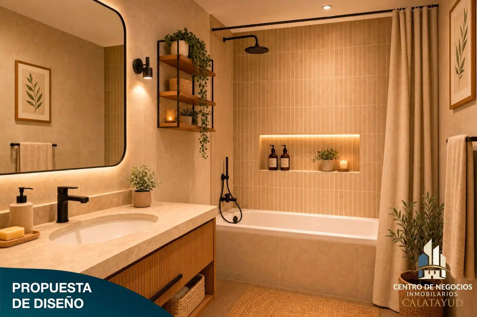 Badezimmer von Wohnung zum Verkauf in Calatayud mit Heizung, Terrasse und Möbliert