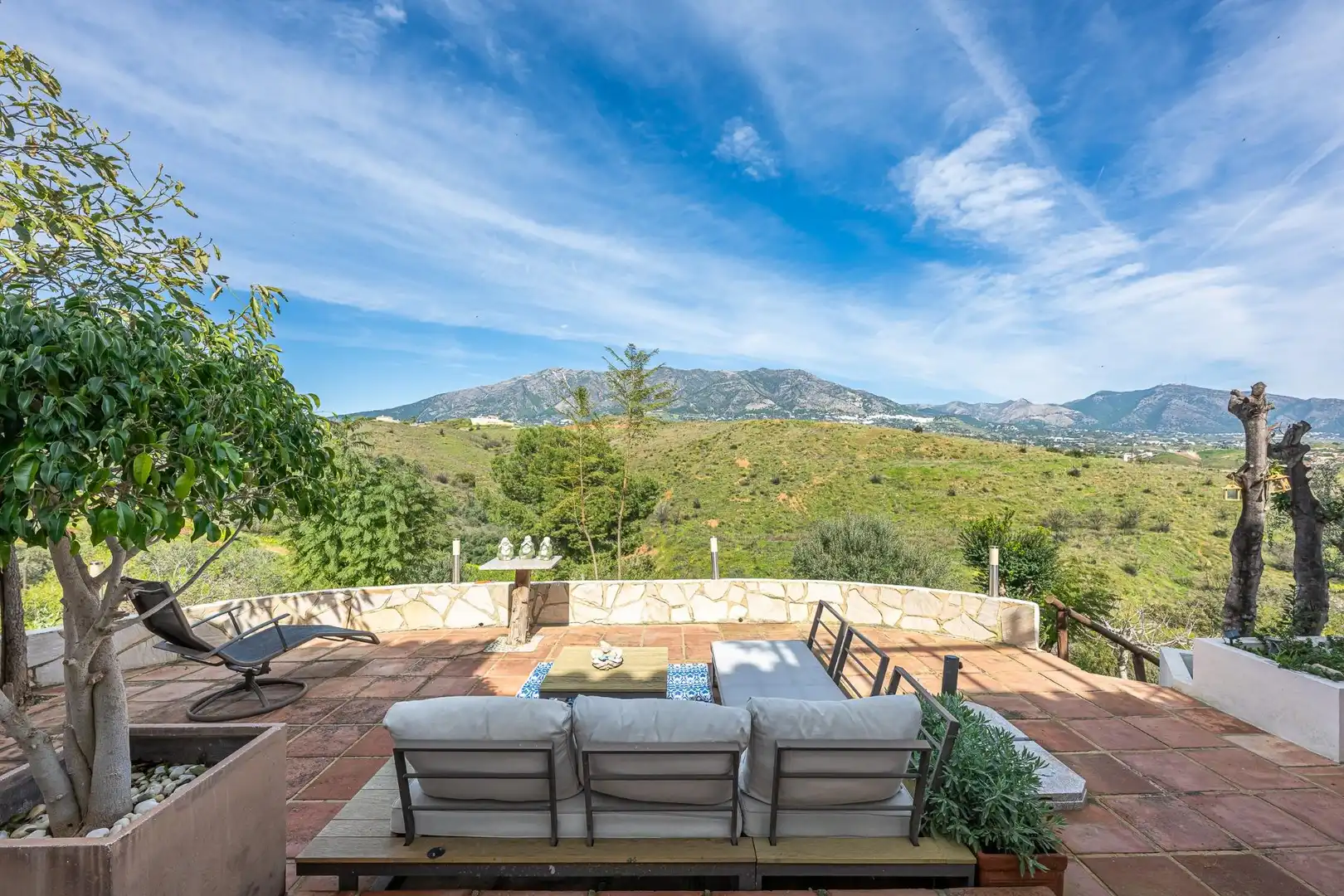 Terrassa de Casa o xalet en venda en Mijas amb Aire condicionat, Calefacció i Jardí privat