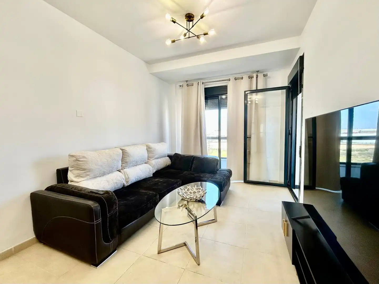 Living room of Flat for sale in Roquetas de Mar  with Air Conditioner, Heating and Terrace