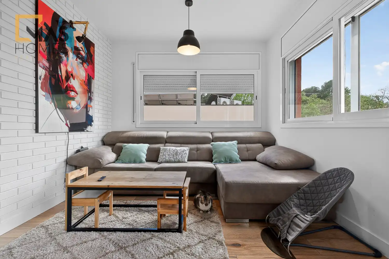 Living room of Duplexes for sale in Sant Cugat del Vallès  with Air Conditioner, Heating and Private garden