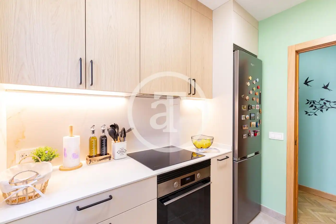 Kitchen of Flat for rent in Madrid  with Air Conditioner, Heating and Furnished