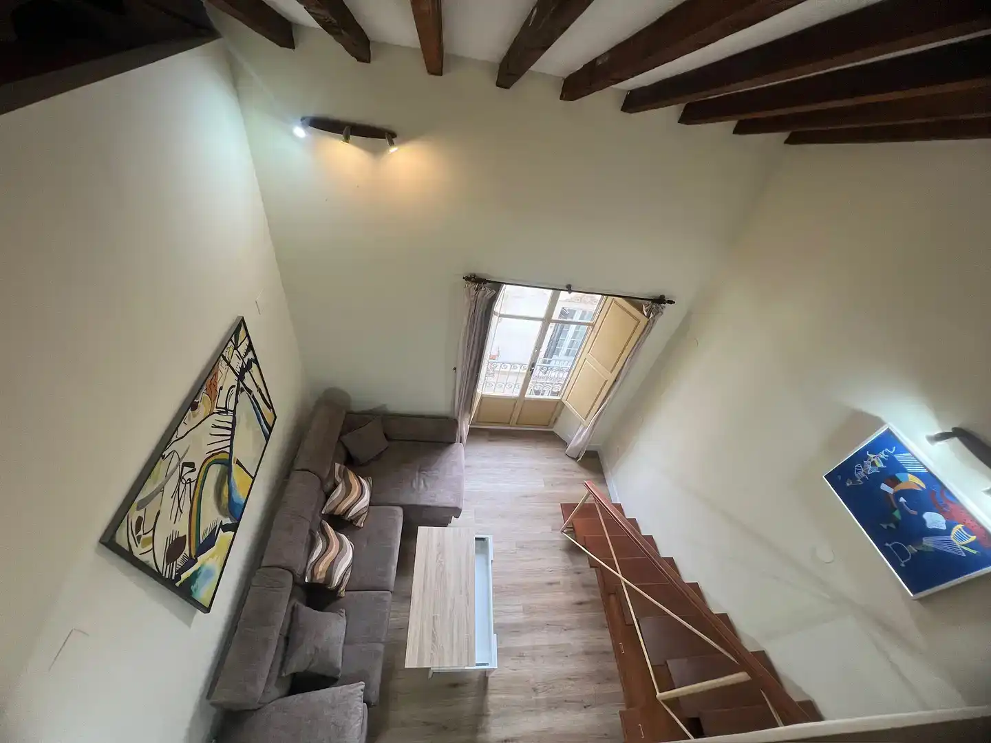 Wohnzimmer von Maisonette zur Miete in Málaga mit Klimaanlage, Parkett und Möbliert