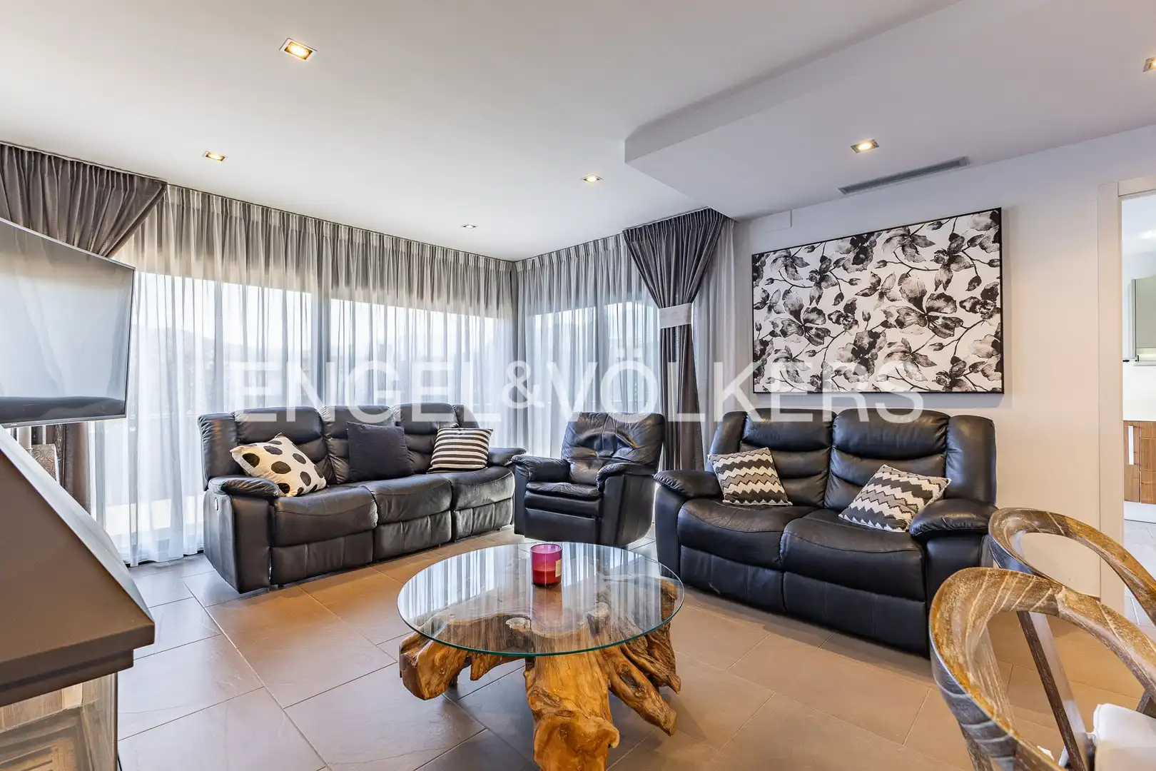 Sala de estar de Casa o chalet en venta en Vallromanes con Aire acondicionado, Calefacción y Jardín privado