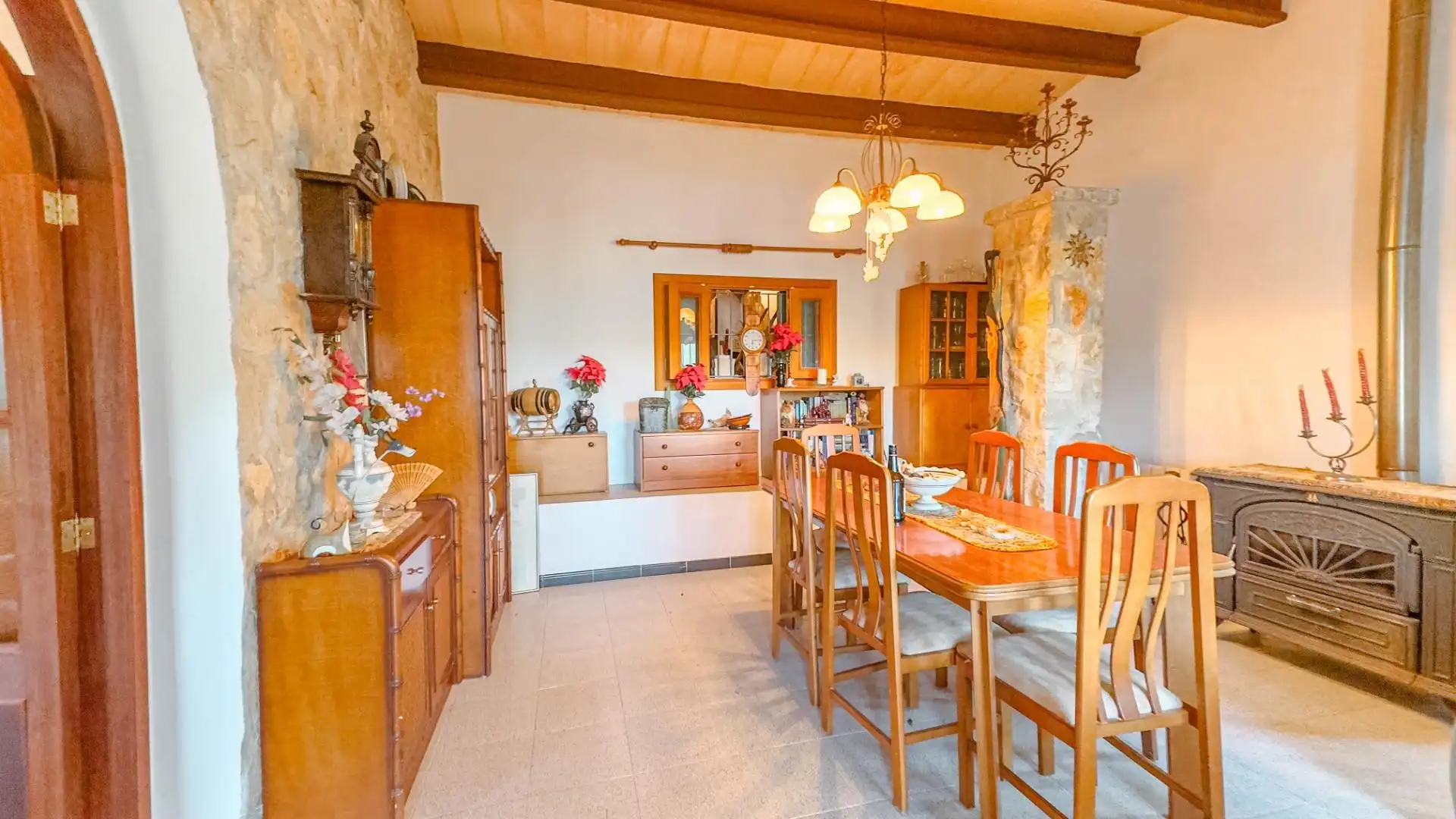 Dining room of Country homes for sale in Puigpunyent  with Heating, Private garden and Terrace