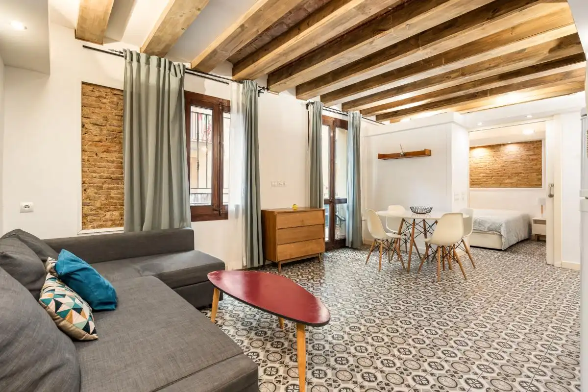 Sala de estar de Piso en venta en Barcelona con Aire acondicionado, Calefacción y Amueblado
