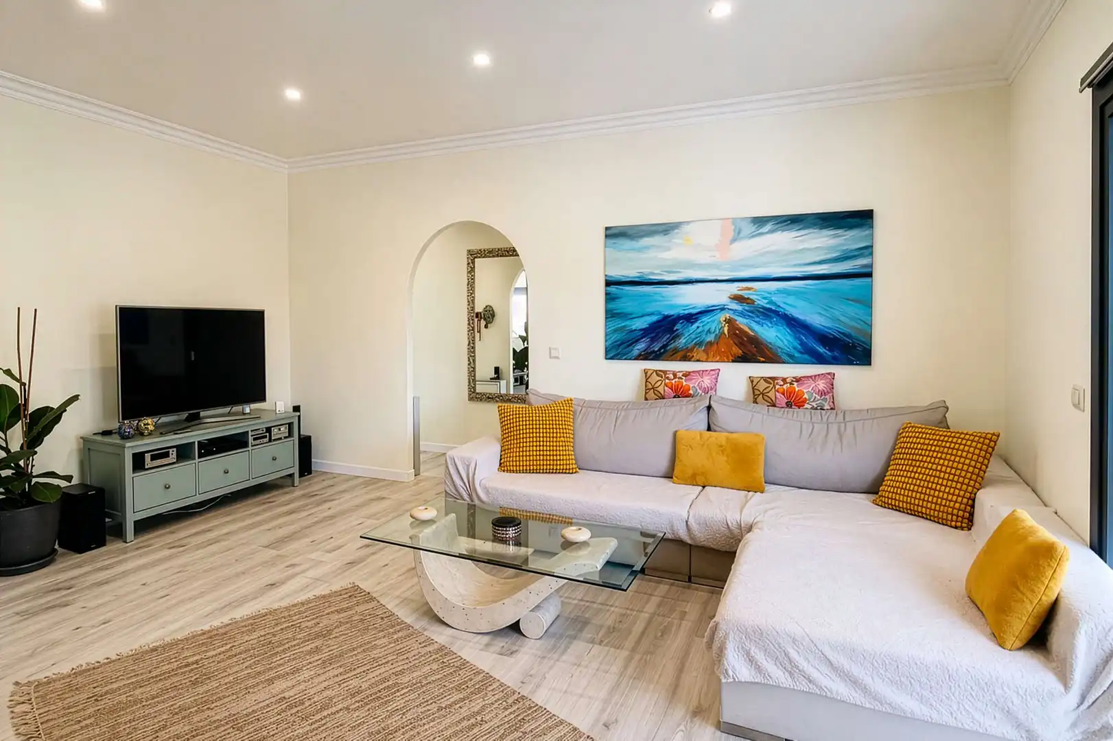 Sala de estar de Finca rústica en venta en Sineu con Aire acondicionado, Terraza y Amueblado