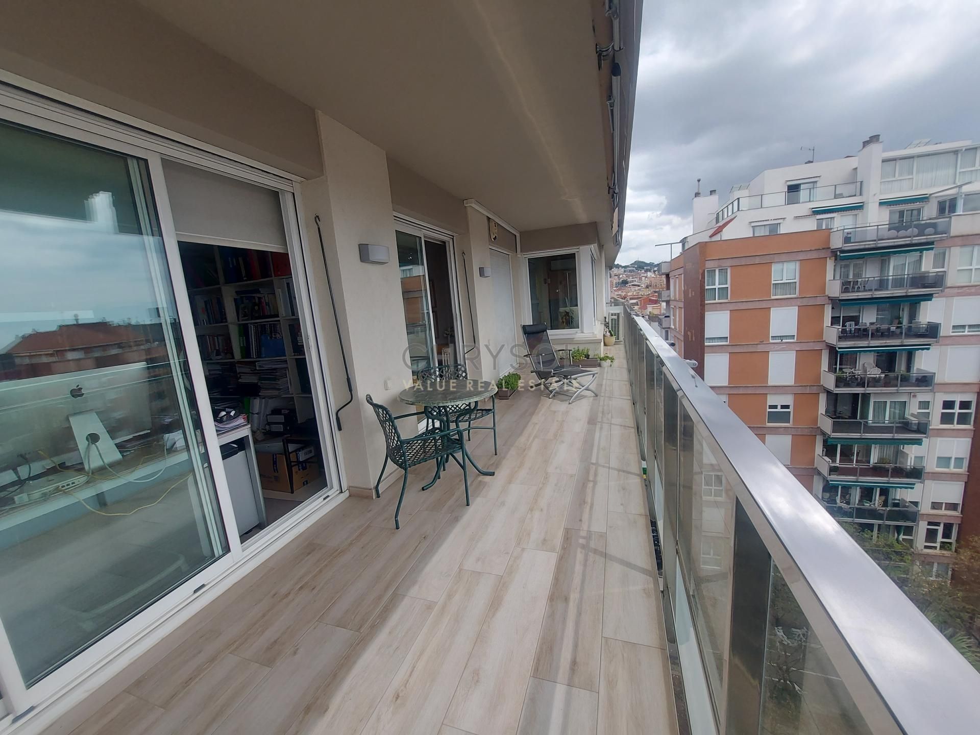 Terrace of Flat for sale in  Barcelona Capital  with Air Conditioner, Heating and Parquet flooring