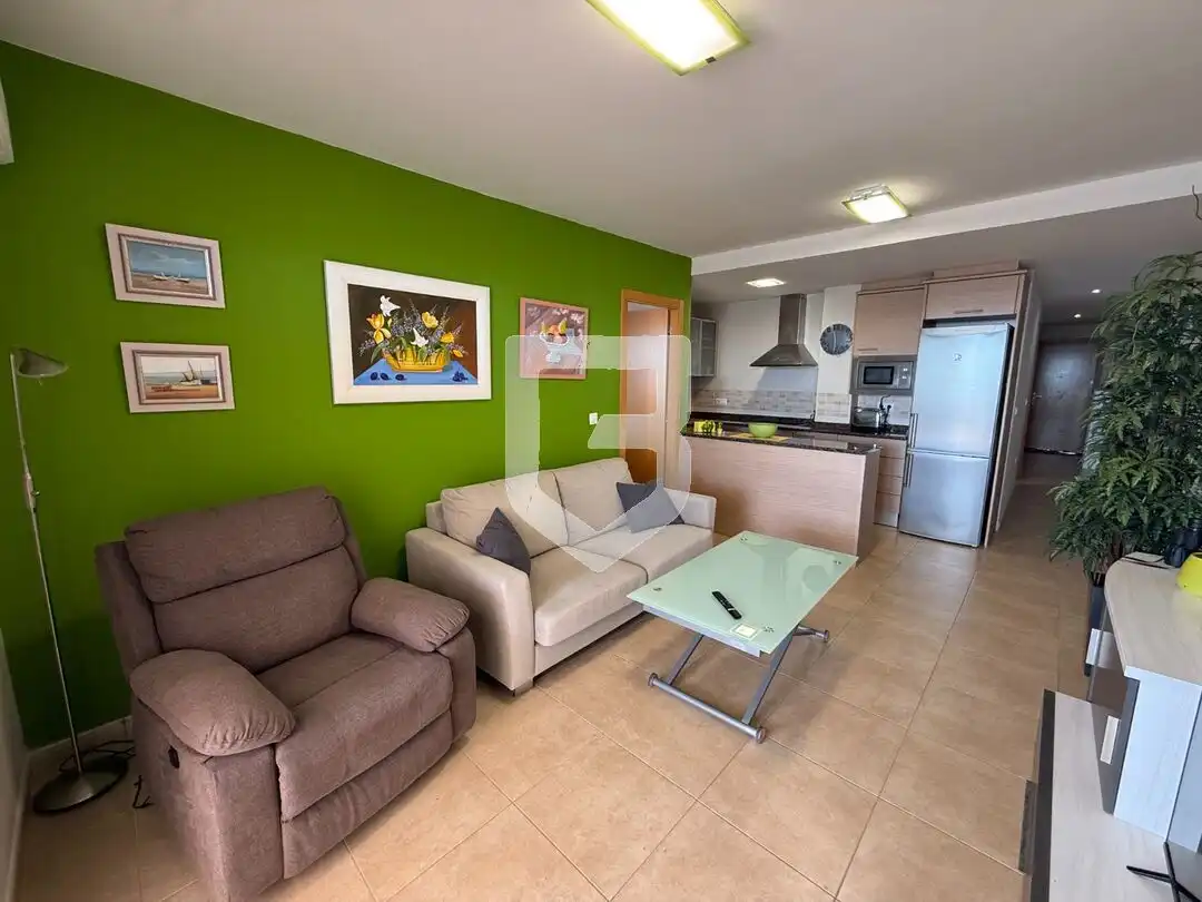 Sala d'estar de Apartament en venda en Moncofa amb Aire condicionat, Jardí privat i Terrassa