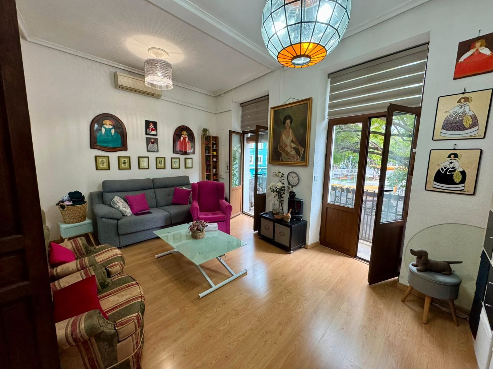 Living room of Flat for sale in Alicante / Alacant  with Air Conditioner, Furnished and Balcony