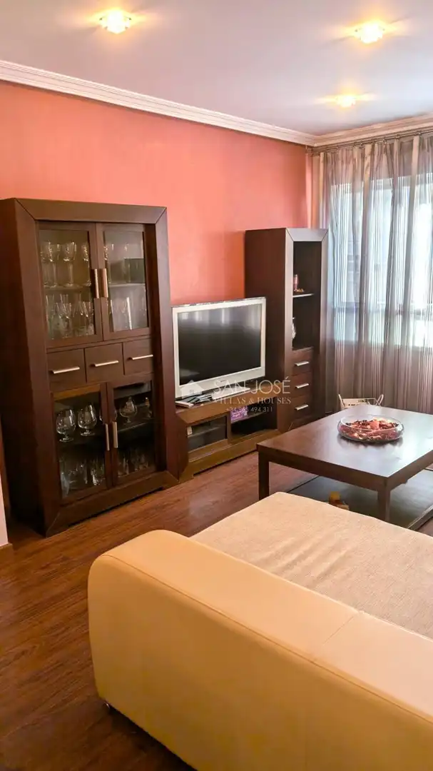 Sala de estar de Piso en venta en Novelda con Parquet y Amueblado