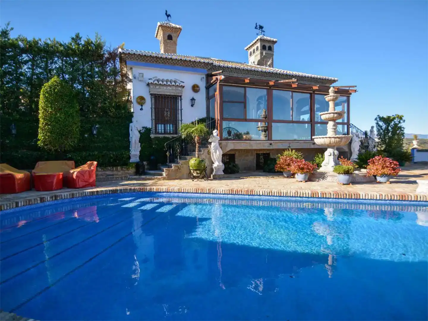 Schwimmbecken von Country house zum Verkauf in Alhaurín El Grande mit Klimaanlage, Schwimmbad und Balkon