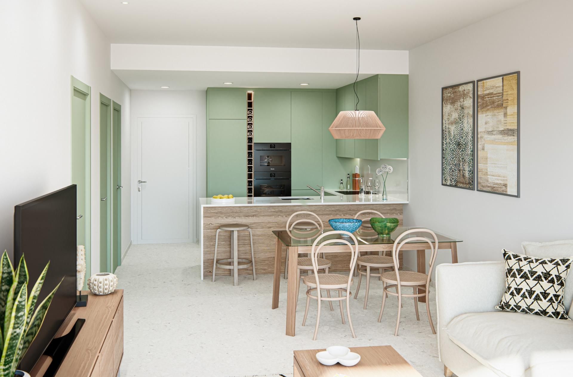 Cuina de Apartament en venda en  Huelva Capital amb Aire condicionat, Jardí privat i Terrassa