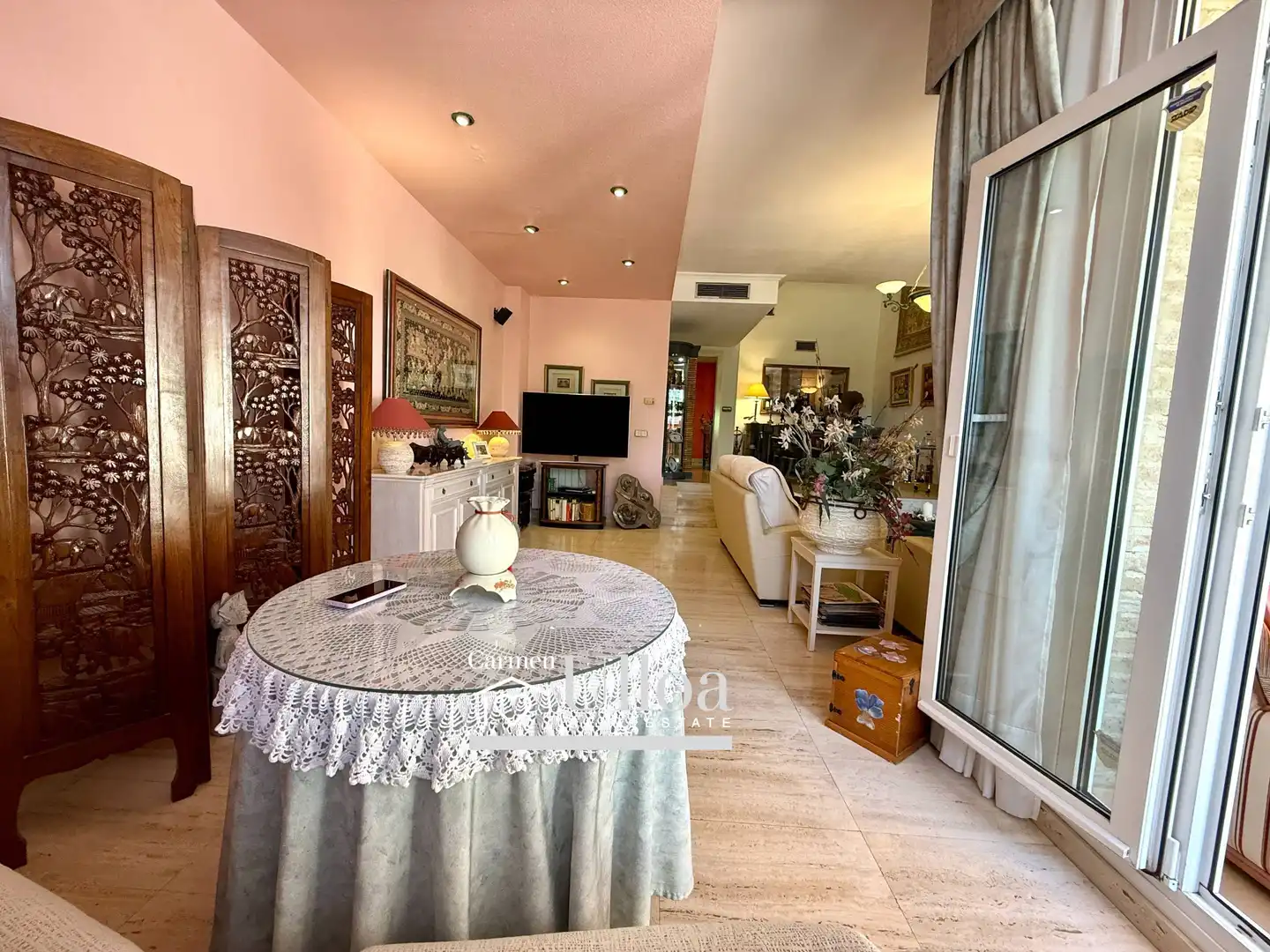 Sala de estar de Casa o chalet en venta en Alicante / Alacant con Aire acondicionado, Jardín privado y Terraza