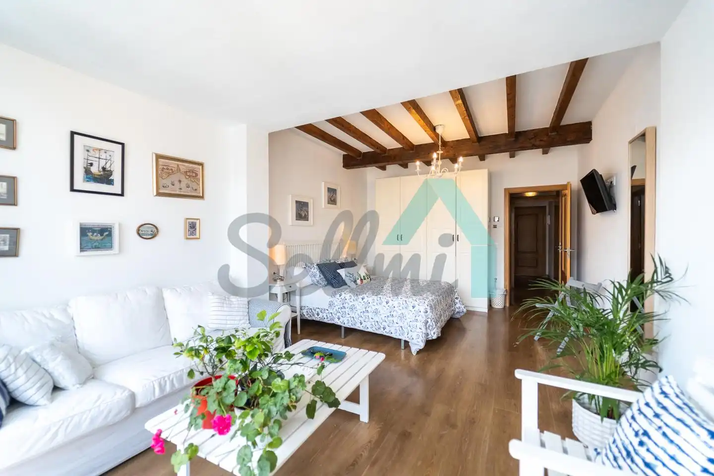 Sala de estar de Casa adosada en venta en Ribadeo con Calefacción, Jardín privado y Terraza