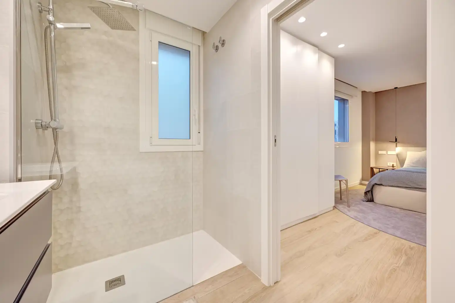 Badezimmer von Wohnung zum Verkauf in Burlada / Burlata mit Heizung, Terrasse und Abstellraum