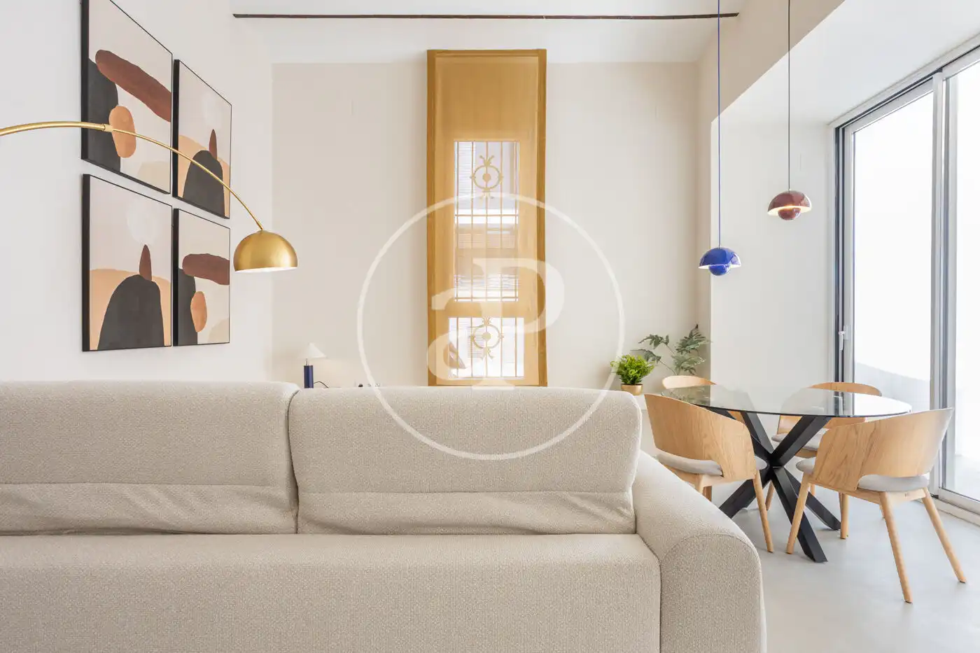 Sala d'estar de Pis de lloguer en Valencia amb Aire condicionat, Calefacció i Jardí privat