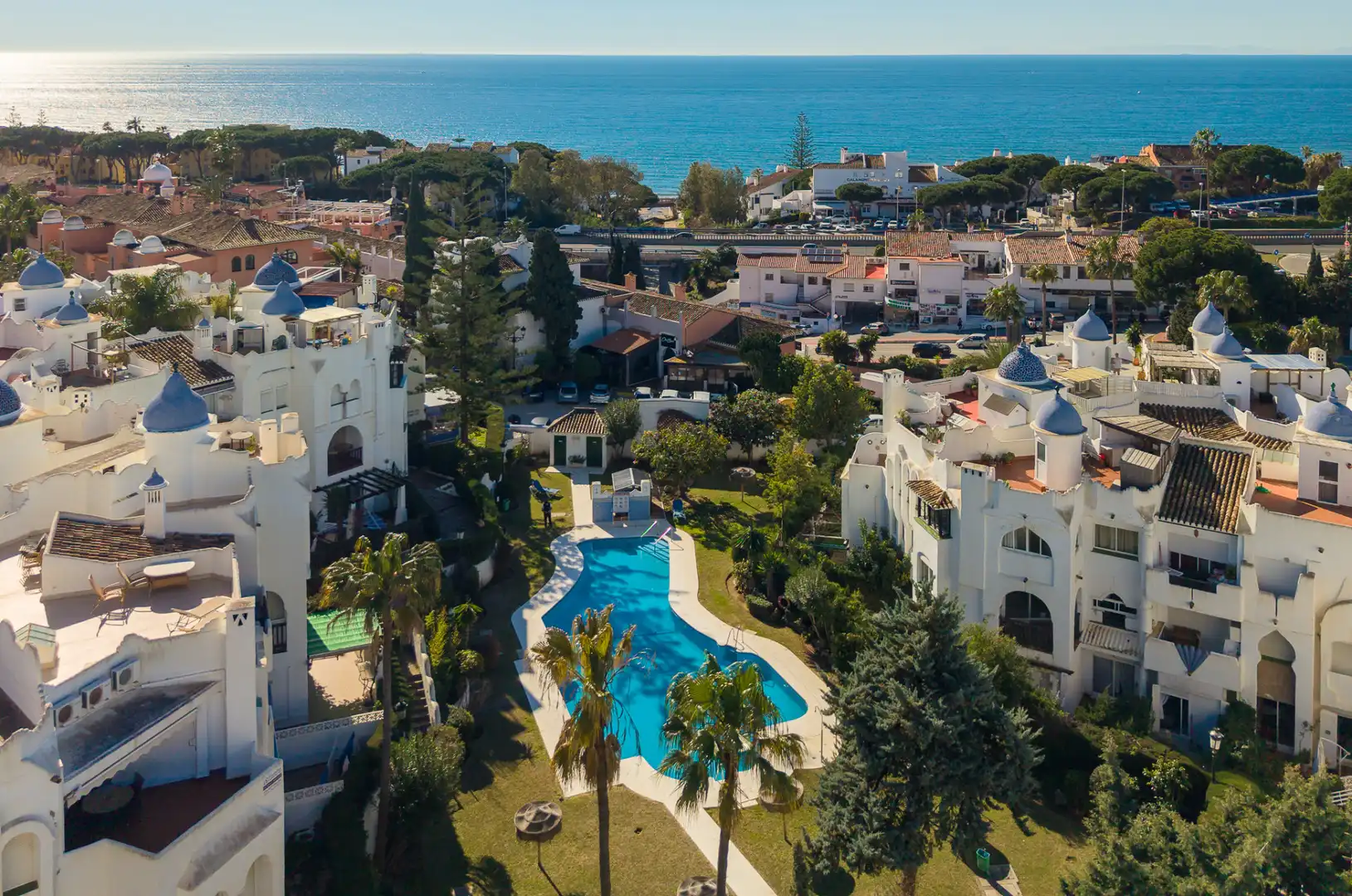 Vista exterior de Apartamento en venta en Mijas con Aire acondicionado, Jardín privado y Terraza
