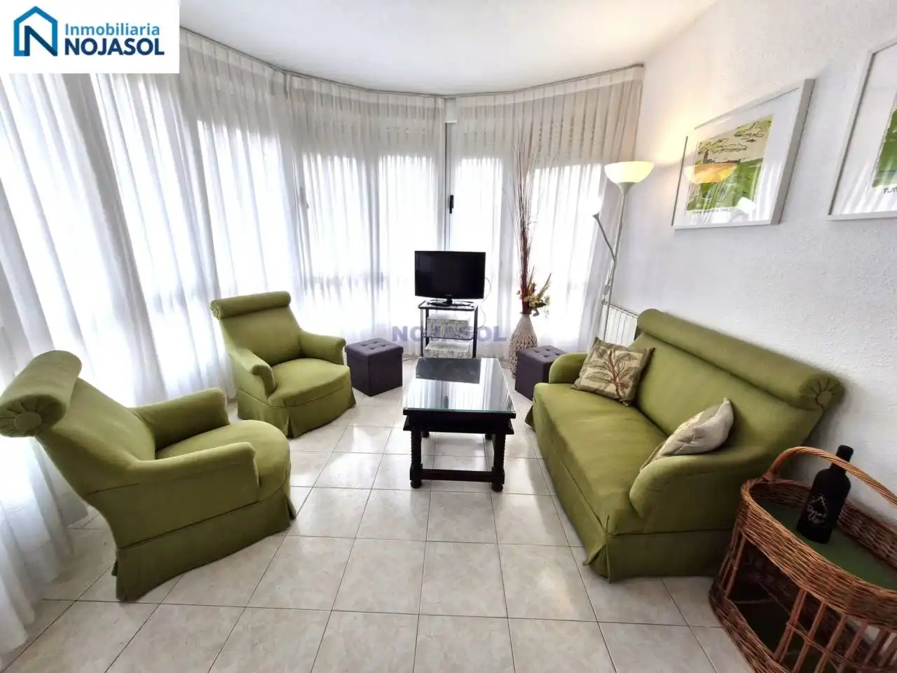 Living room of Flat for sale in Noja  with Heating, Terrace and Furnished