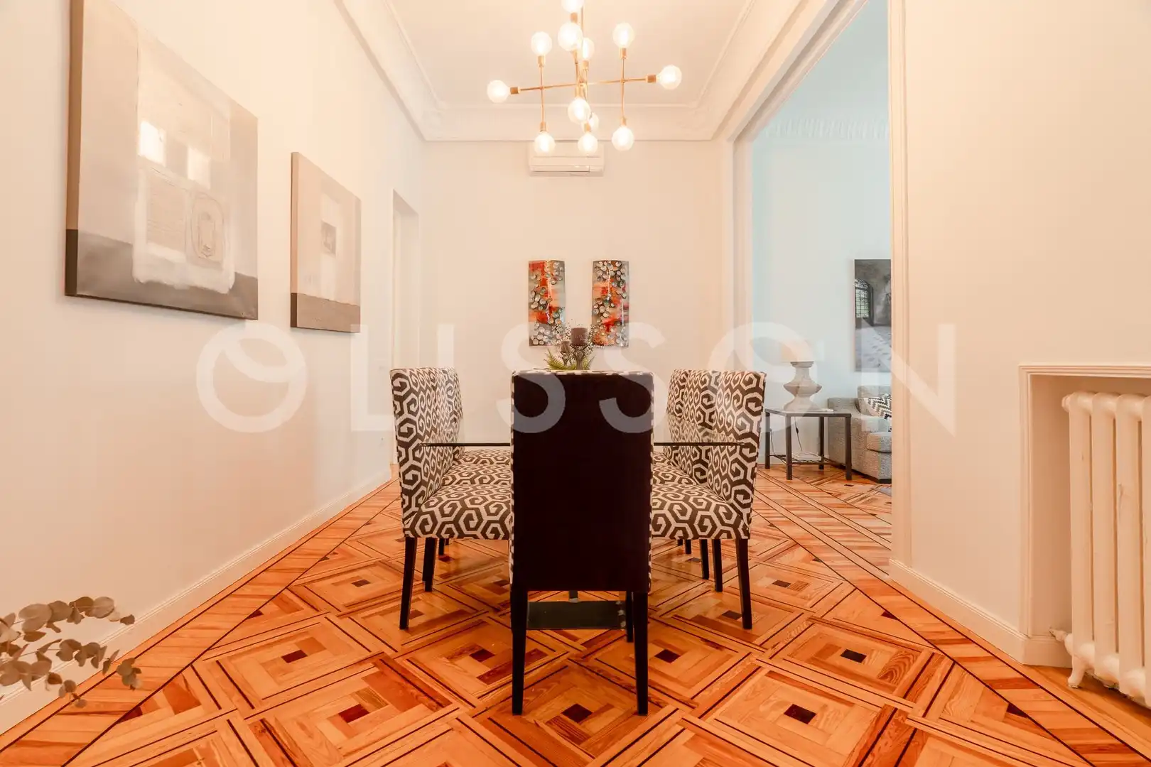 Esszimmer von Wohnung zur Miete in Madrid mit Klimaanlage, Heizung und Möbliert