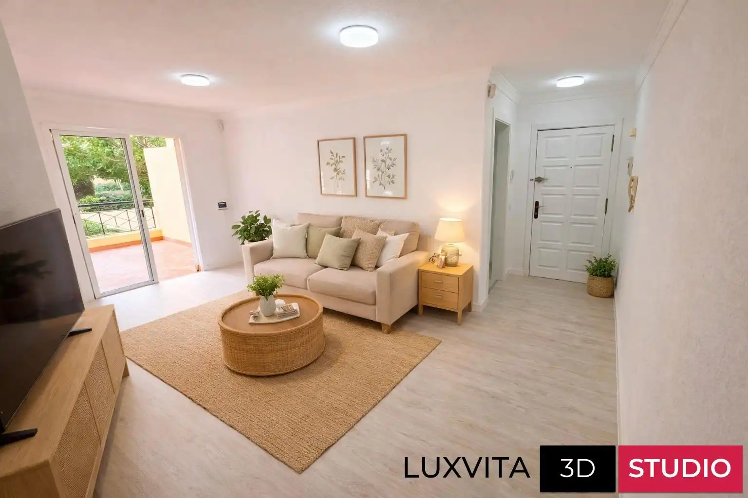 Wohnzimmer von Wohnungen zum Verkauf in Arona mit Privatgarten, Terrasse und Alarm