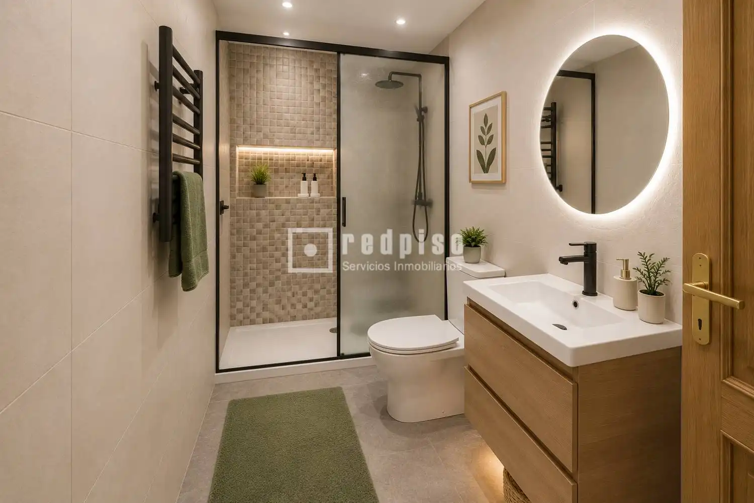 Bathroom of Flat for sale in Madrid  with Air Conditioner and Heating