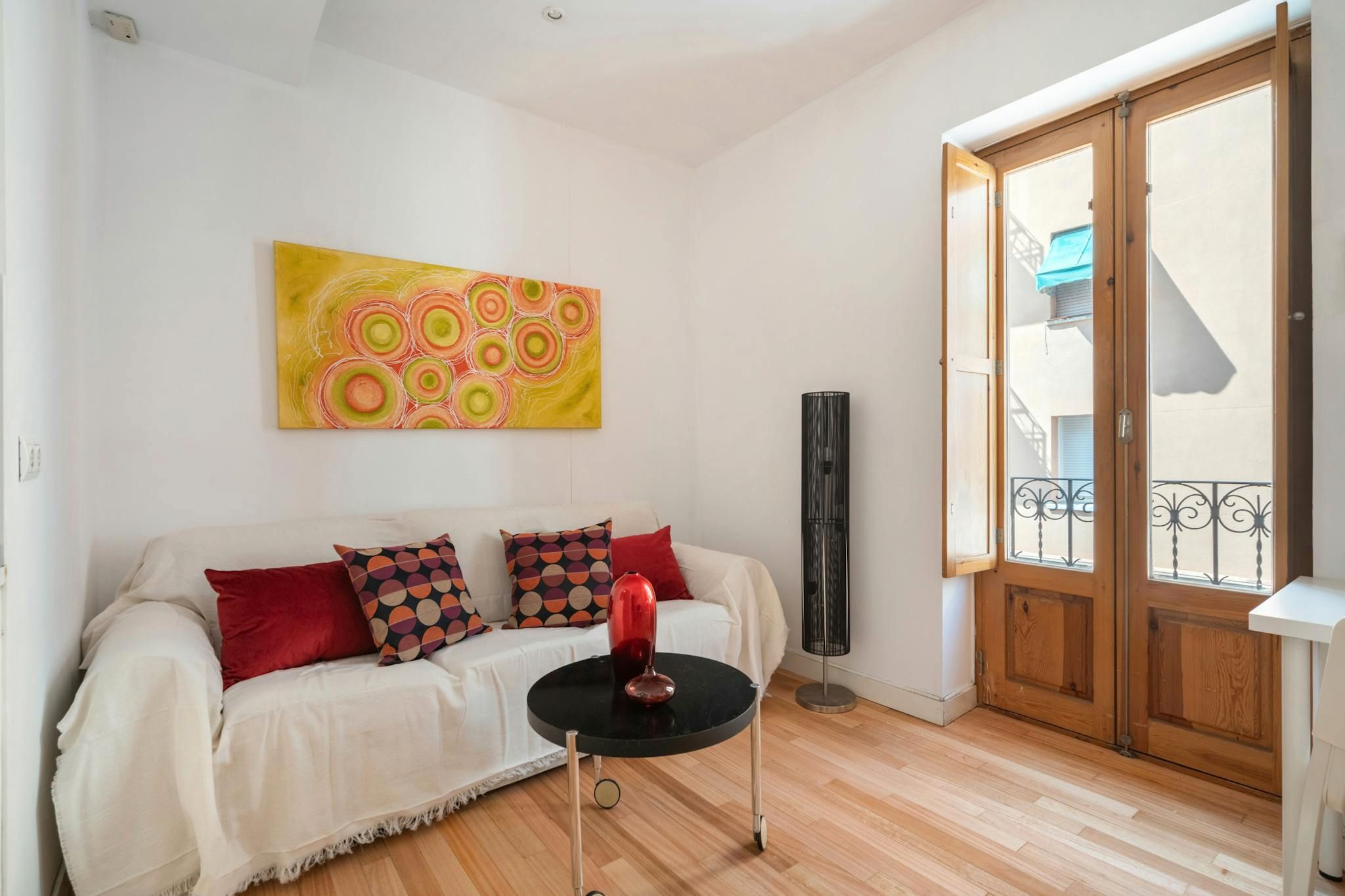 Living room of Flat for rent in  Madrid Capital  with Air Conditioner, Heating and Furnished