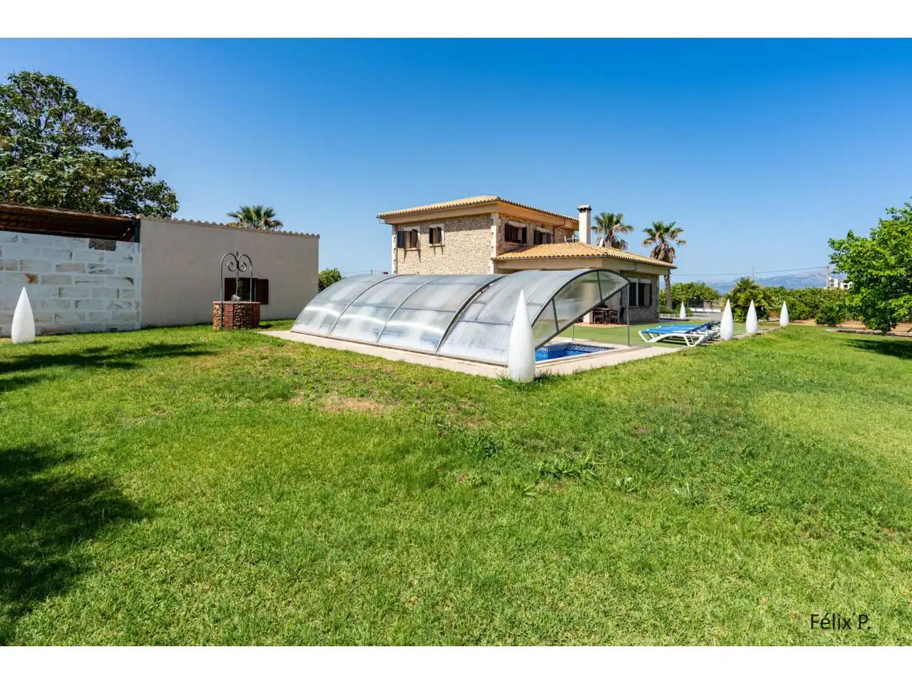 Piscina de Finca rústica en venda en Muro amb Aire condicionat, Jardí privat i Terrassa