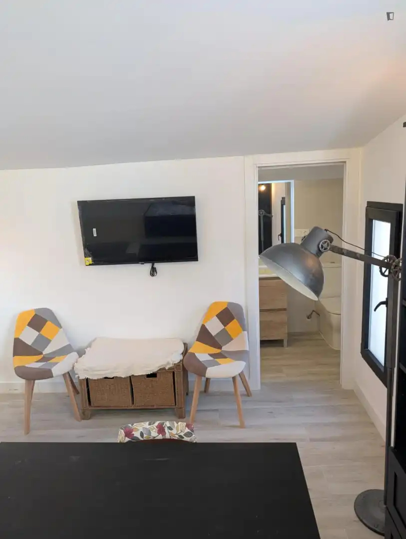 Living room of Houses for rent in Madrid  with Air Conditioner, Furnished and Washing machine