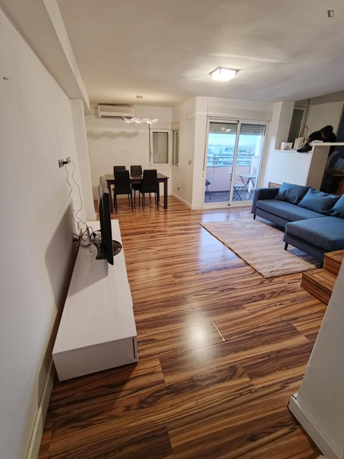 Living room of Apartment to rent in  Valencia Capital  with Air Conditioner, Heating and Furnished