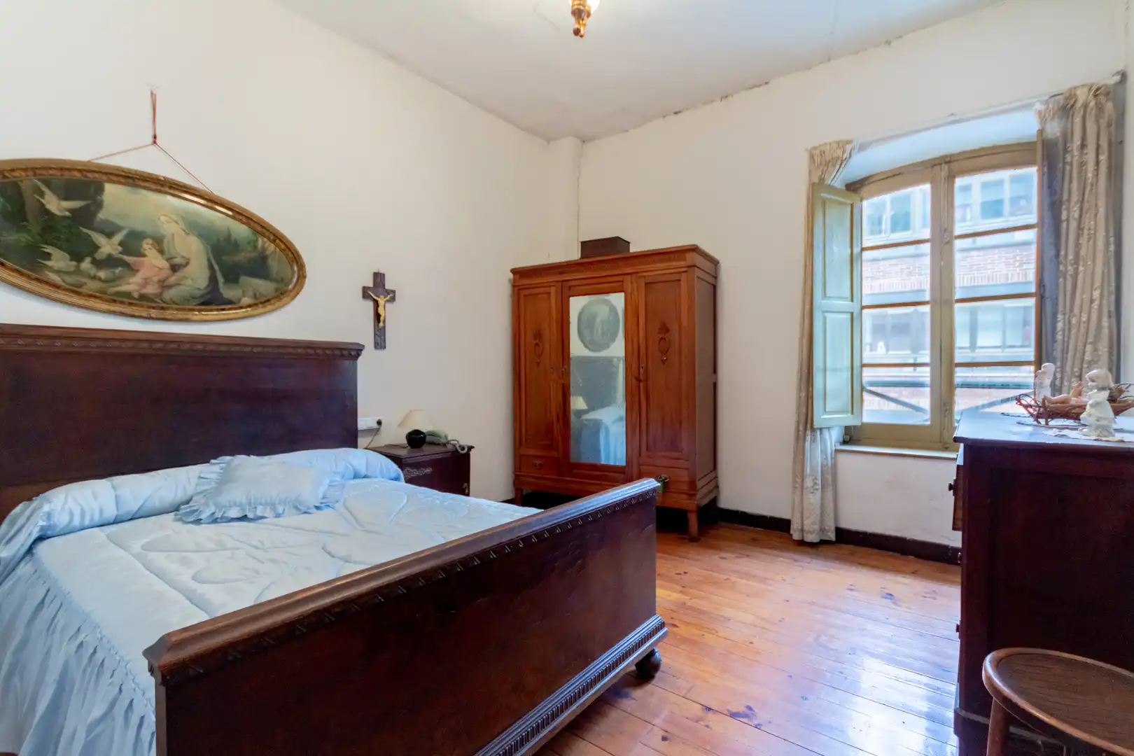Schlafzimmer von Wohnung zum Verkauf in Mieres (Asturias) mit Heizung, Parkett und Möbliert