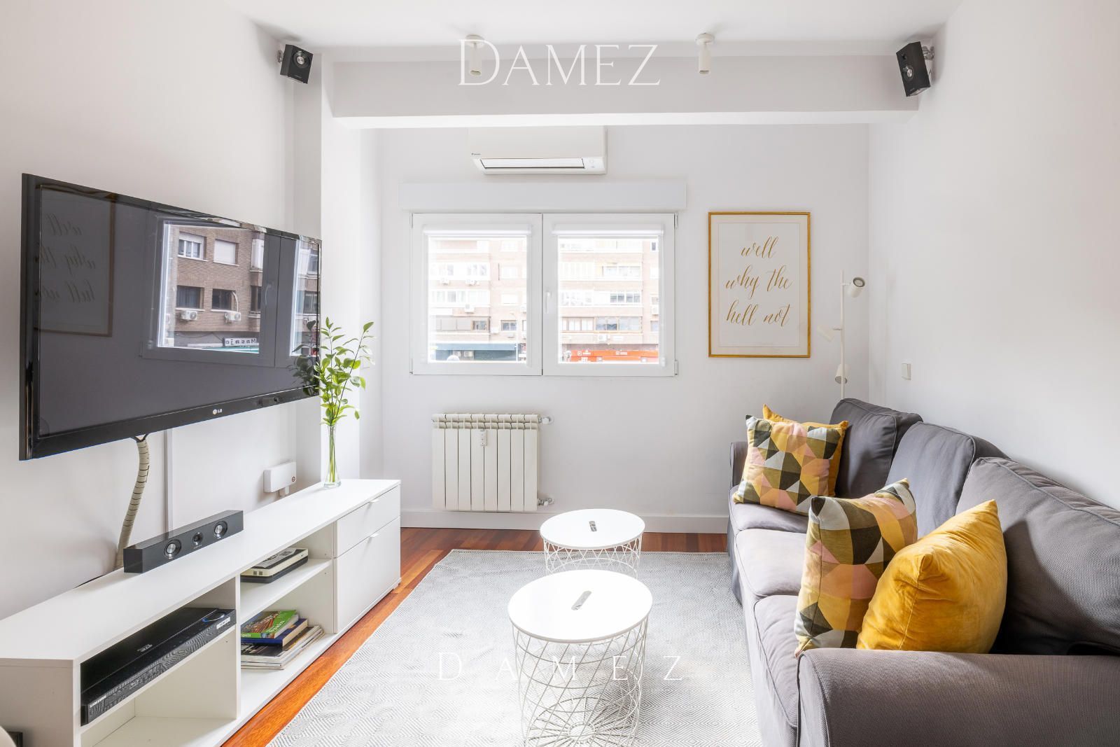 Living room of Flat for sale in  Madrid Capital  with Air Conditioner, Heating and Furnished