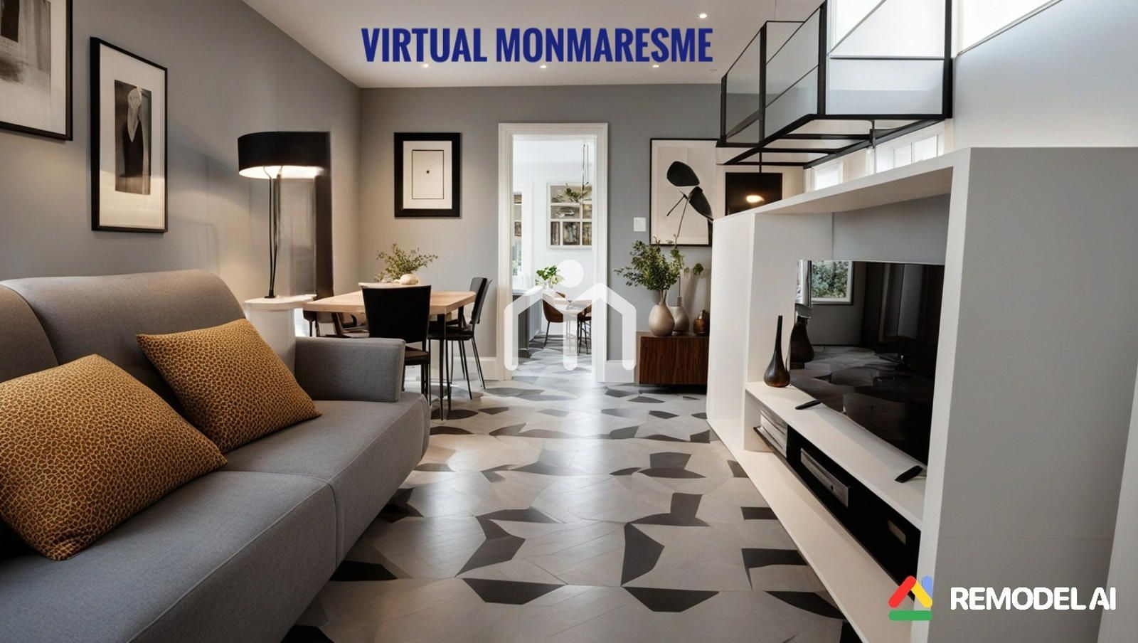 Living room of Flat for sale in Badalona  with Heating, Parquet flooring and Terrace