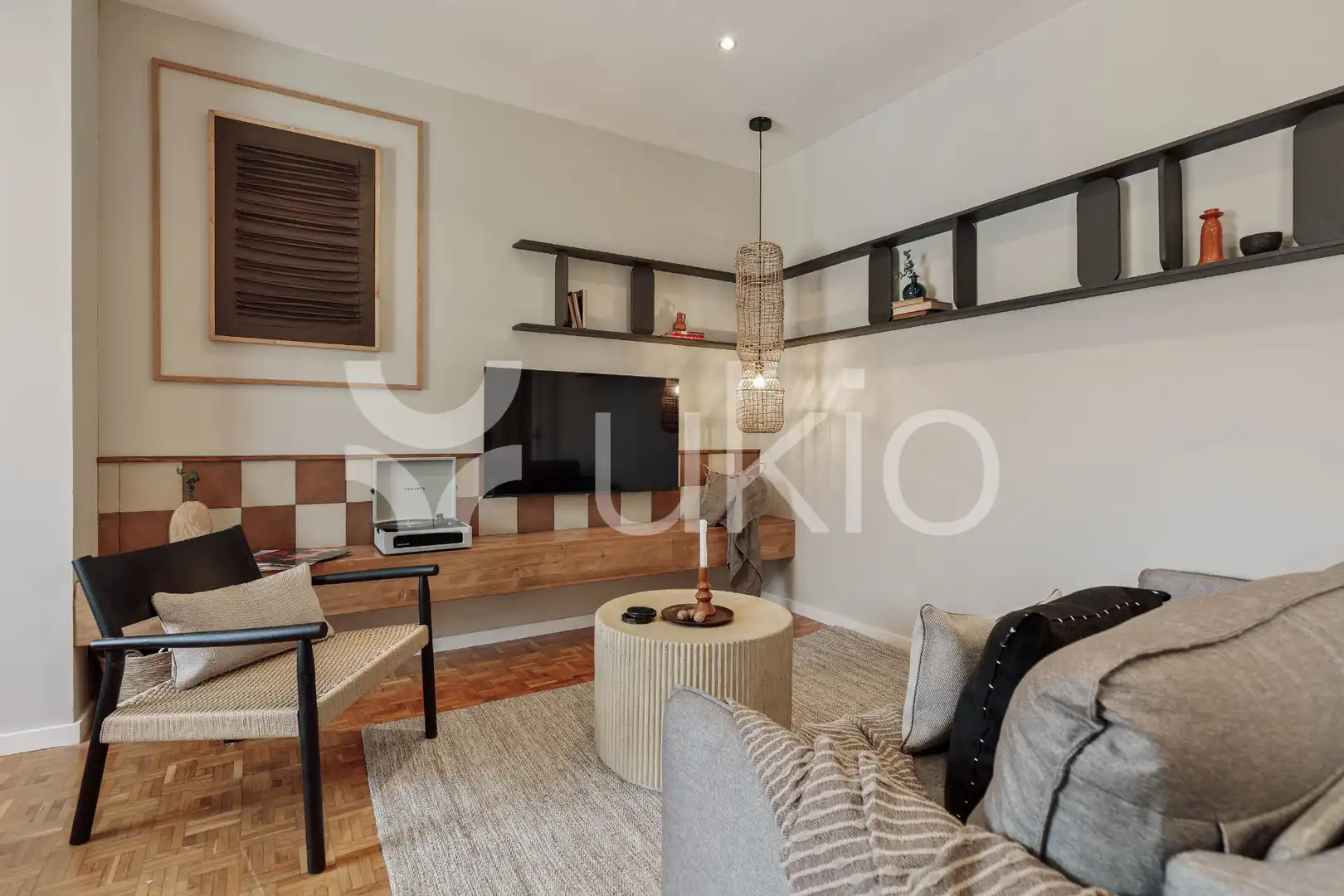 Living room of Apartments for rent in Barcelona  with Air Conditioner, Heating and Furnished