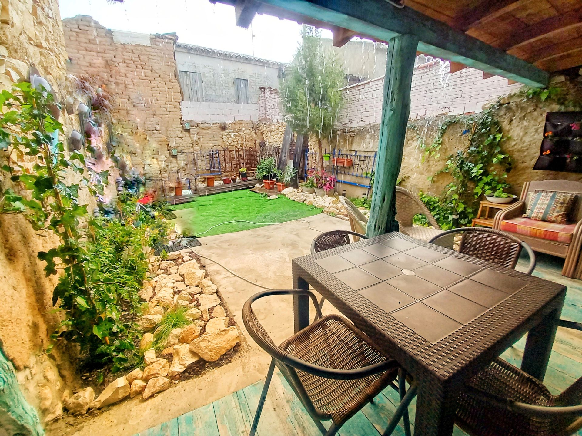 Terrace of Country house for sale in Fuentelcésped  with Heating, Private garden and Parquet flooring