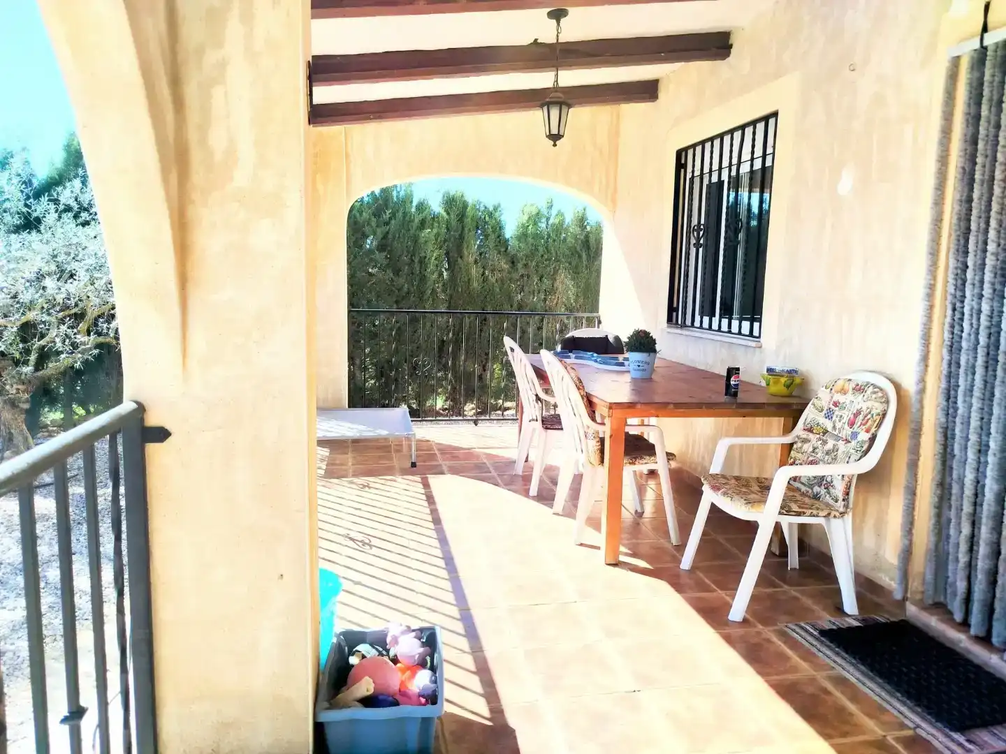 Terraza de Finca rústica en venta en Caudete con Aire acondicionado y Piscina