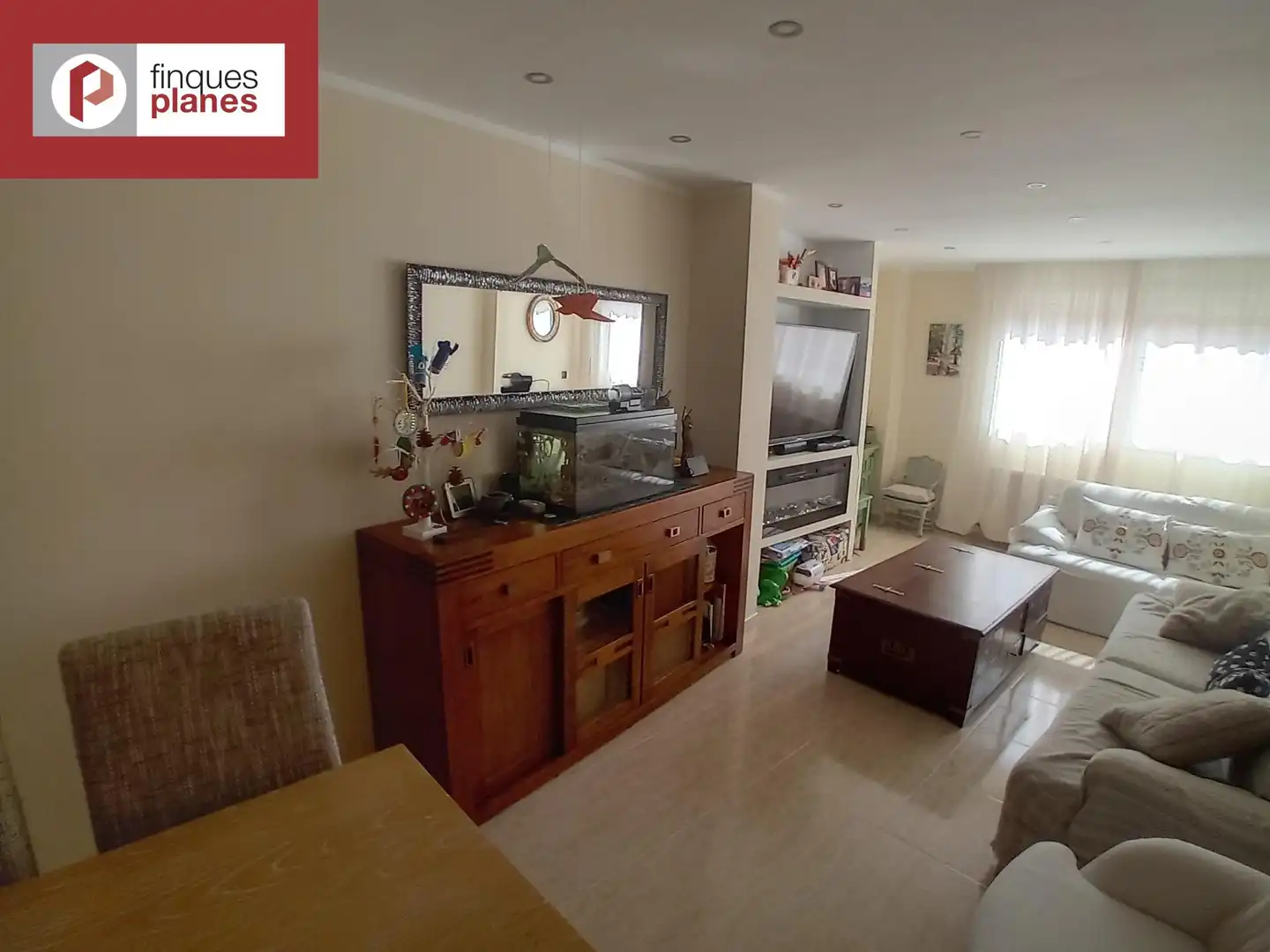 Sala de estar de Piso en venta en Ribera d'Urgellet con Calefacción, Trastero y Amueblado