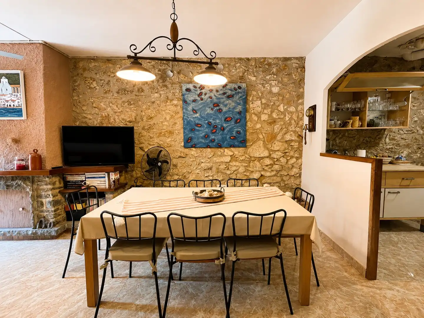 Dining room of Houses for sale in L'Escala  with Terrace, Furnished and Oven