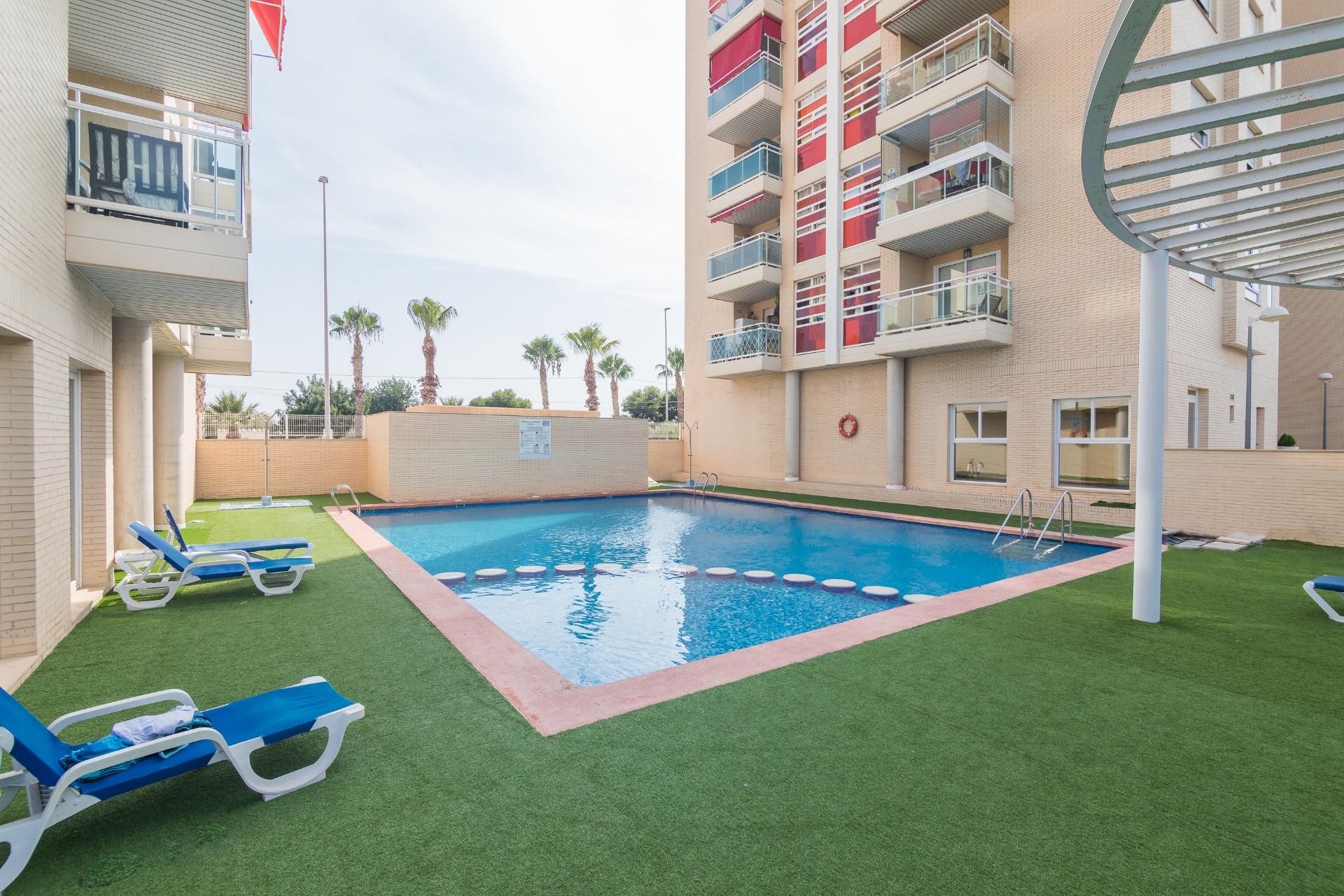 Swimming pool of Flat for sale in El Campello  with Air Conditioner, Heating and Terrace