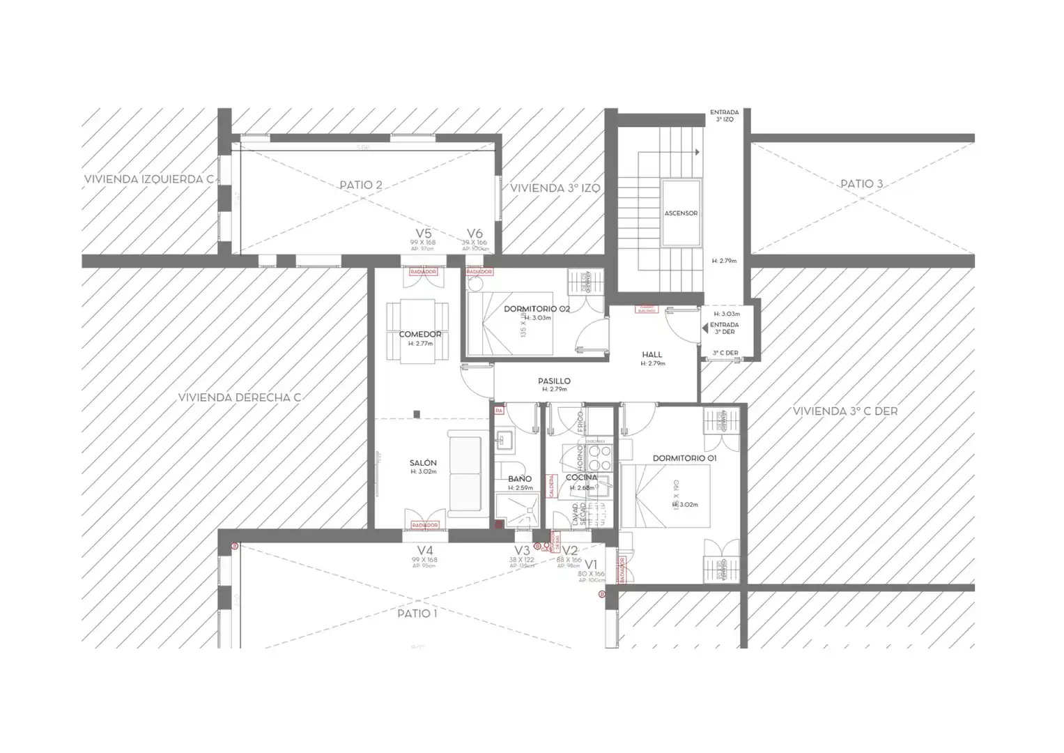 Apartments for sale in Madrid  with Air Conditioner and Heating