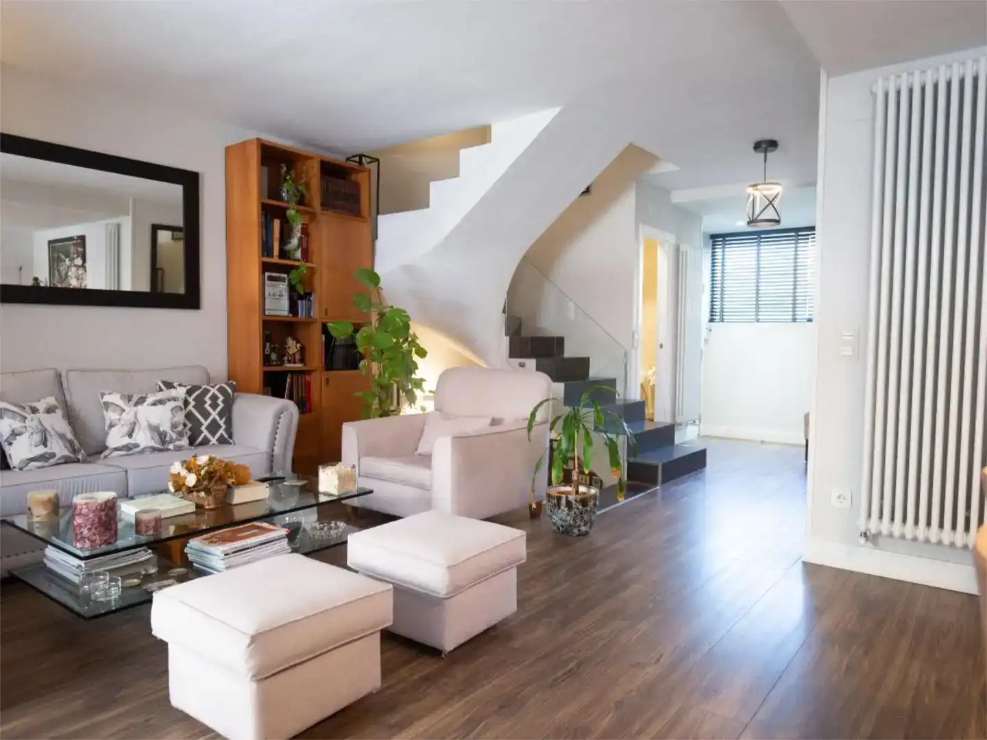 Sala de estar de Casa adosada en venta en Madrid con Aire acondicionado, Jardín privado y Trastero