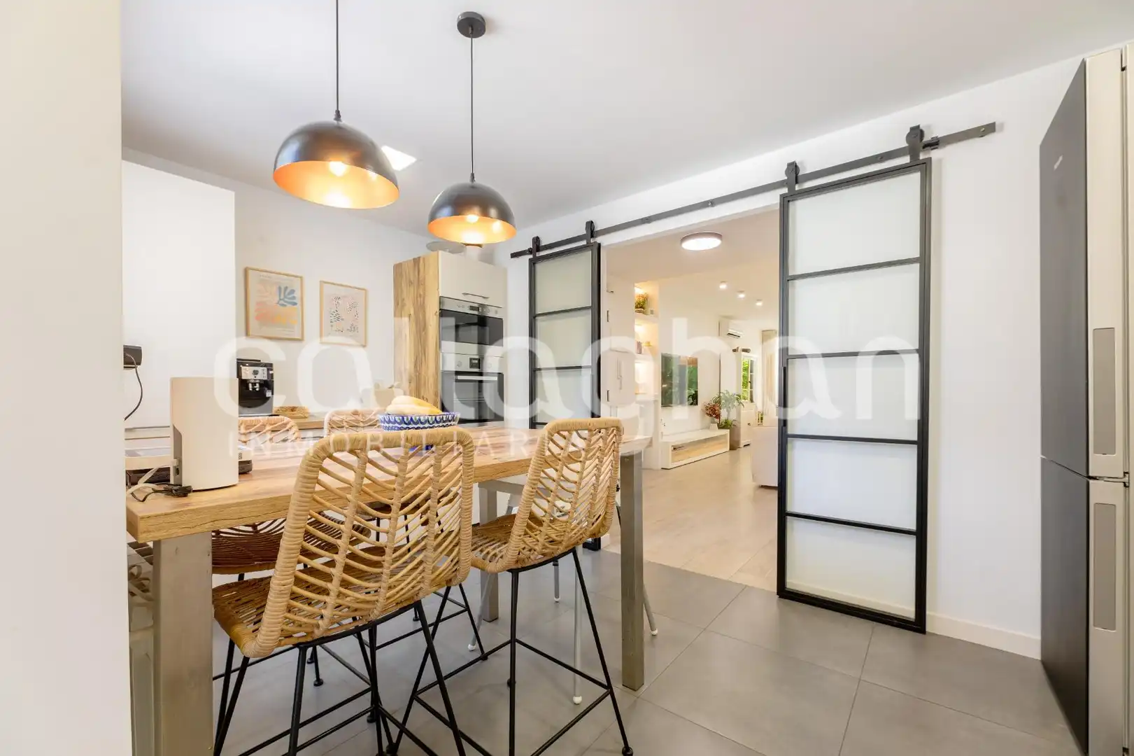 Comedor de Casa adosada en venta en Godella con Aire acondicionado, Calefacción y Jardín privado