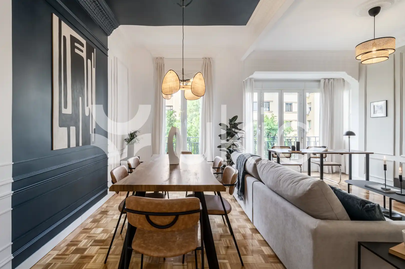 Comedor de Apartamento de alquiler en Madrid con Aire acondicionado, Calefacción y Amueblado