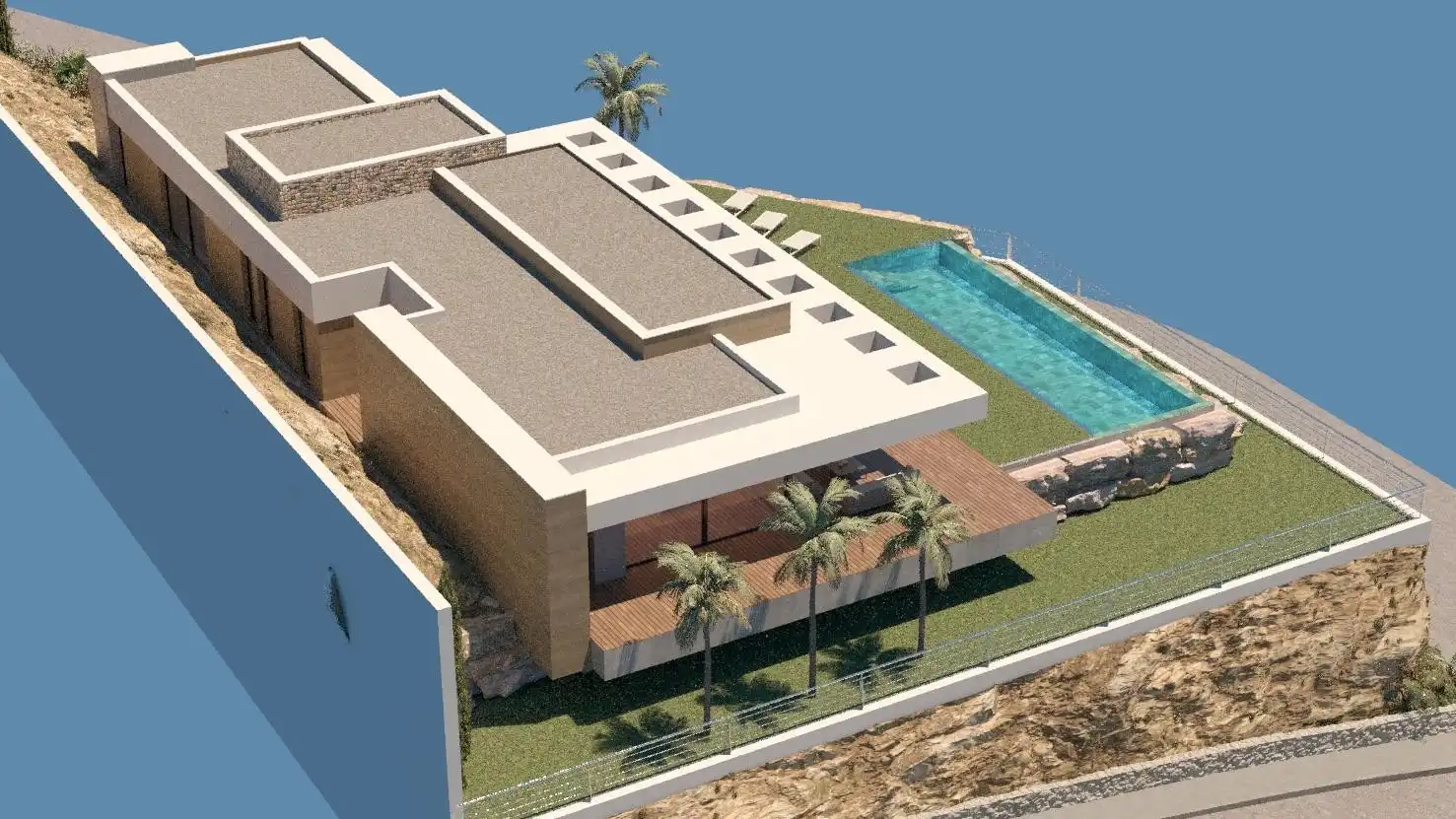 Piscina de Casa o xalet en venda en Rojales amb Aire condicionat, Jardí privat i Terrassa