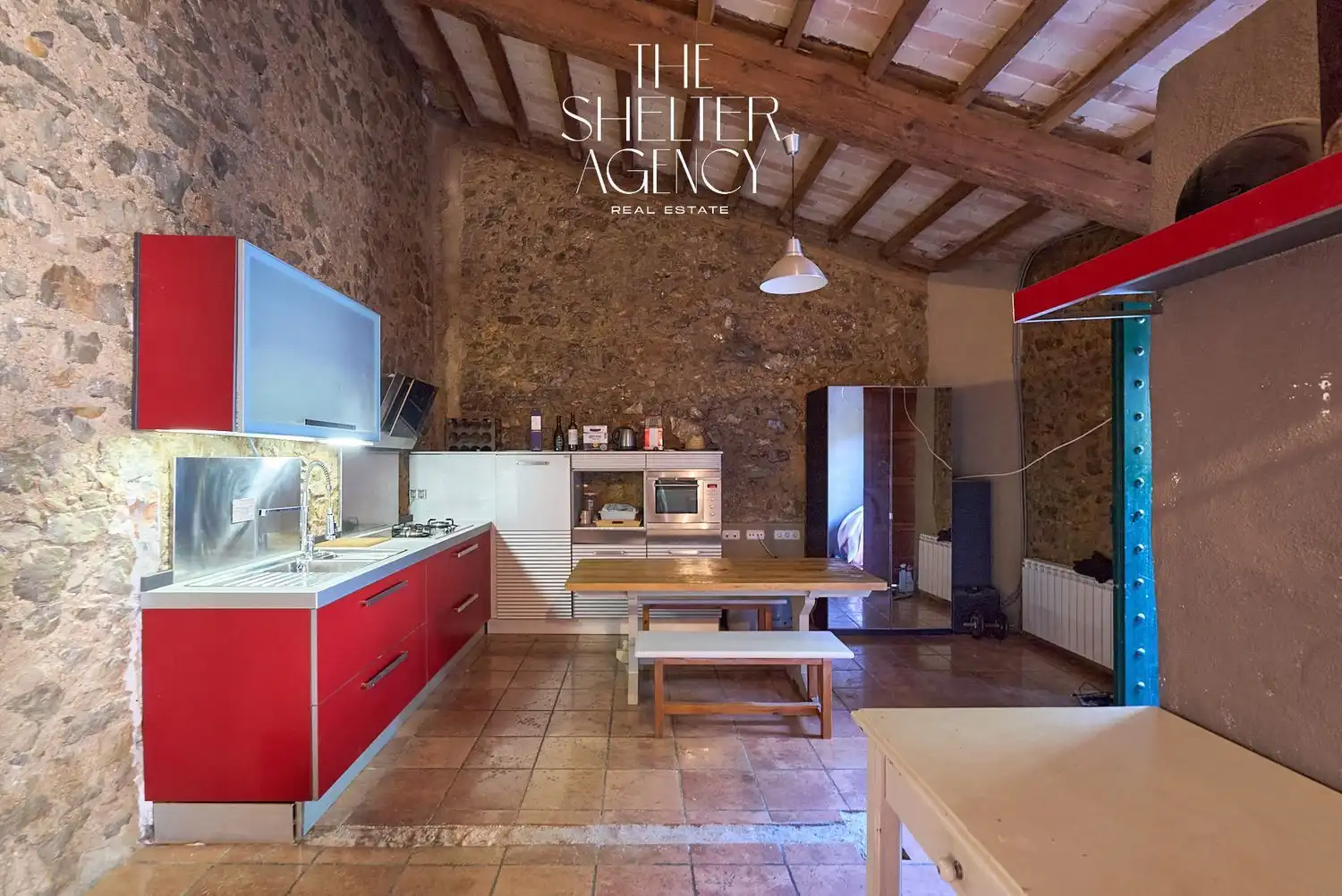 Cocina de Finca rústica en venta en Sant Pere de Ribes con Aire acondicionado, Jardín privado y Piscina comunitaria
