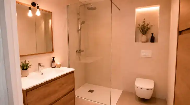 Bathroom of Flat for sale in Sarrià de Ter  with Air Conditioner, Heating and Furnished